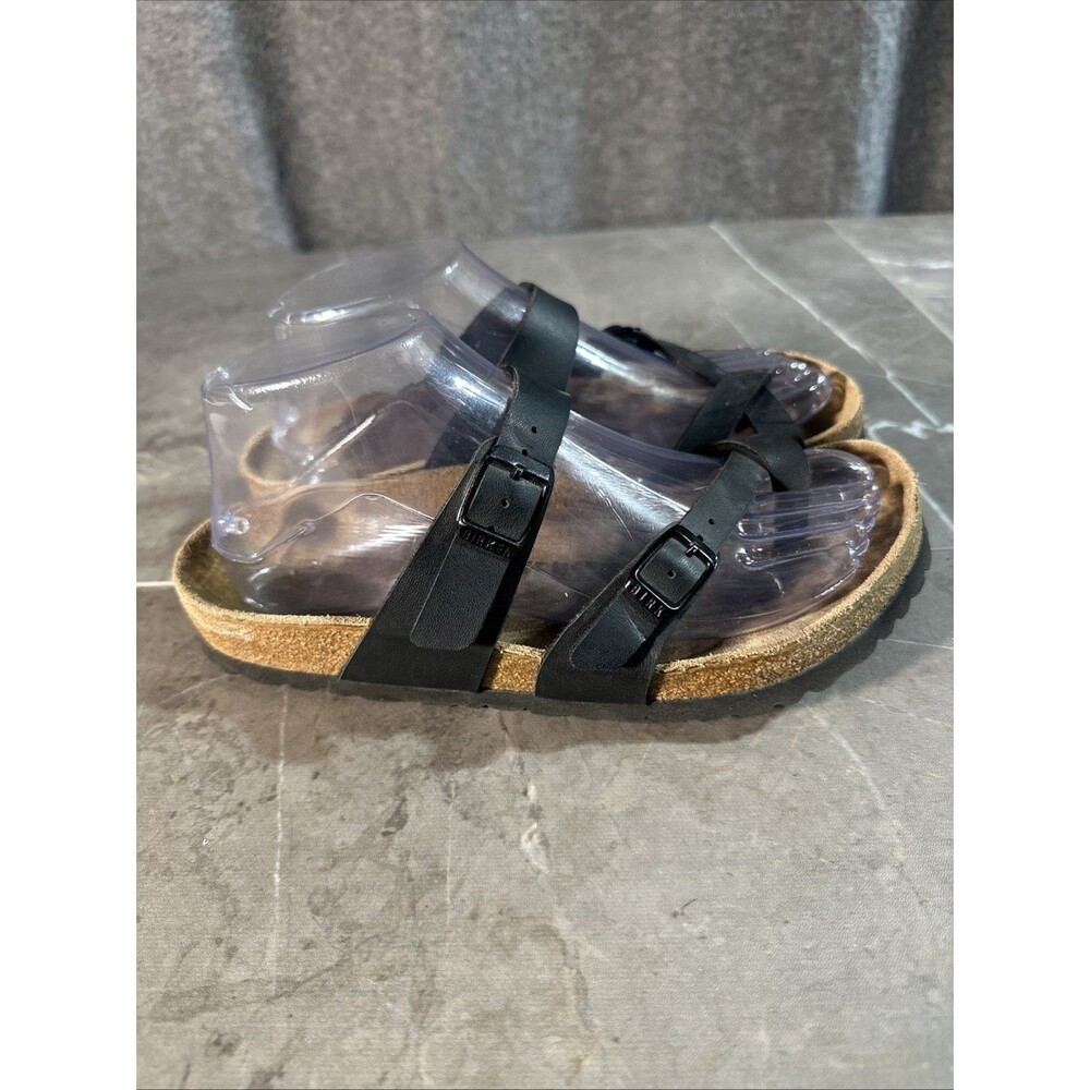 Birkenstock Mayari Birko-Flor Black Sandals Women Size EU 37 US 6 Regular B1